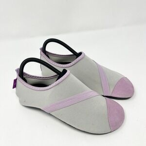 Fitkicks Special Edition Gray Purple Minimalist Active Shoes Women XL Slip On